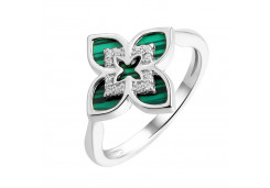 Серебряное кольцо с малахитом