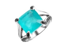 Серебряное кольцо с ситаллом