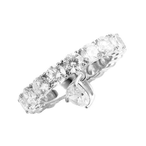 Серебряное кольцо с фианитом