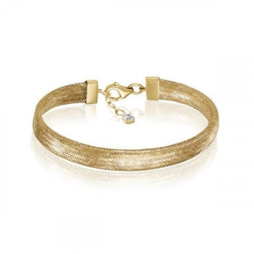 Браслет из желтого золота с фианитом