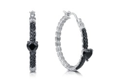 Серебряные cерьги классические со шпинелью