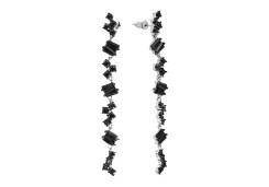 Серебряные cерьги пусеты (гвоздики) со шпинелью