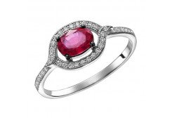 Серебряное кольцо с рубином 
