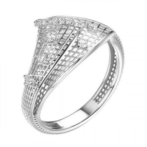 Серебряное кольцо с фианитом