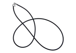 Шнурок из серебра с каучуком