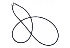 Шнурок из серебра с каучуком