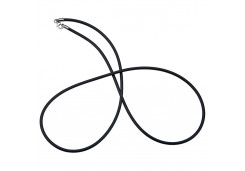 Шнурок из серебра с каучуком