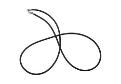 Шнурок из серебра с каучуком