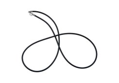 Шнурок из серебра с каучуком