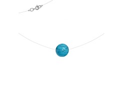 Подвеска на леске из серебра с бирюзой