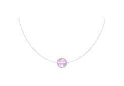 Подвеска на леске из серебра с аметистом