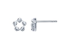 Серебряные cерьги пусеты (гвоздики) с фианитом