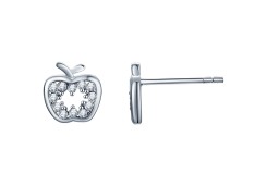 Серебряные cерьги пусеты (гвоздики)