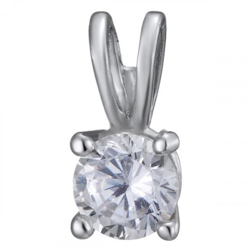 Серебряная подвеска с фианитом