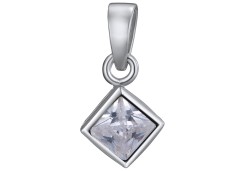 Серебряная подвеска с фианитом