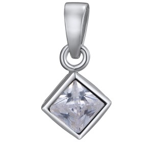Серебряная подвеска с фианитом