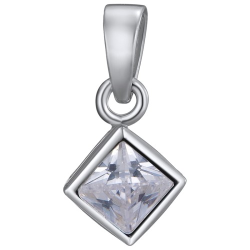 Серебряная подвеска с фианитом