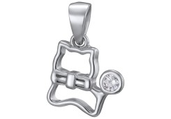 Серебряная подвеска с фианитом