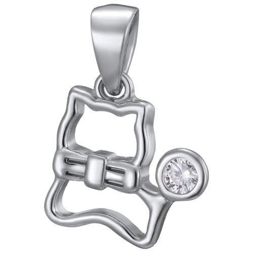 Серебряная подвеска с фианитом