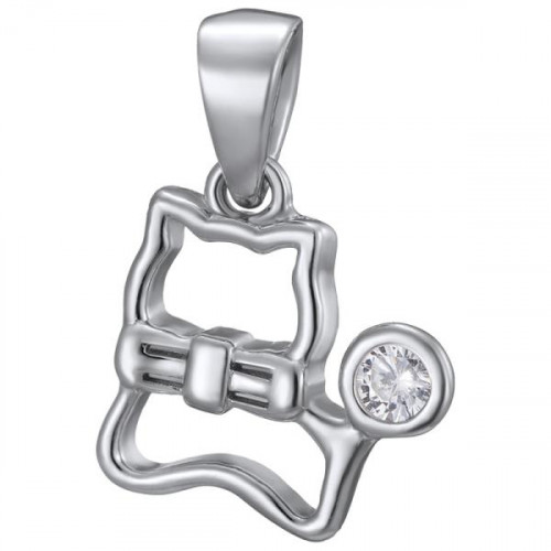 Серебряная подвеска с фианитом