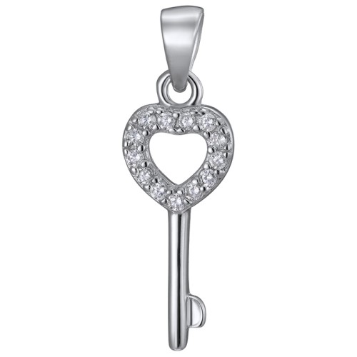 Серебряная подвеска с фианитом