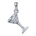 Серебряная подвеска с фианитом