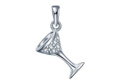 Серебряная подвеска с фианитом