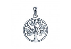 Серебряная подвеска с фианитом