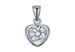 Серебряная подвеска с фианитом