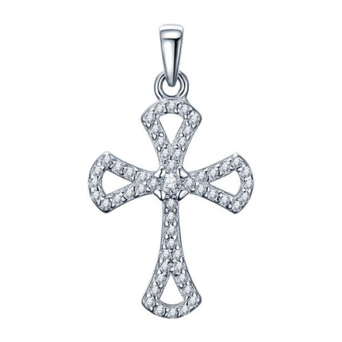 Серебряная подвеска с фианитом