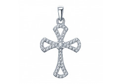 Серебряная подвеска с фианитом