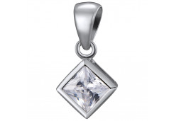 Серебряная подвеска с фианитом