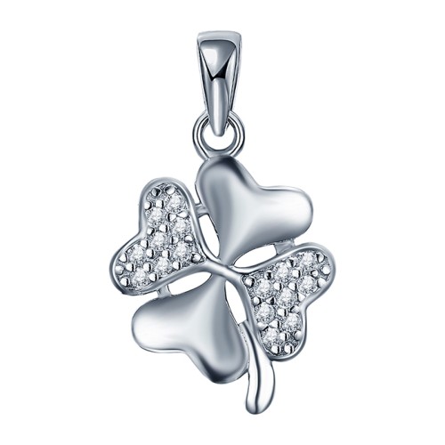 Серебряная подвеска с фианитом