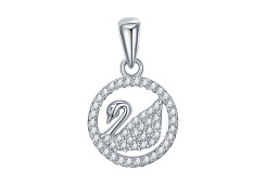 Серебряная подвеска с фианитом