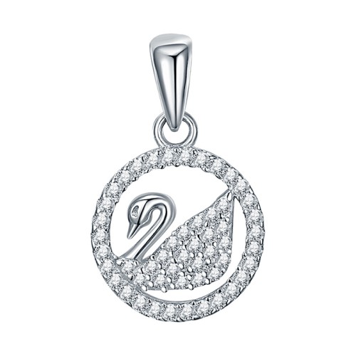 Серебряная подвеска с фианитом