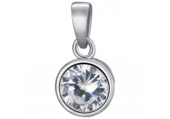 Серебряная подвеска с фианитом