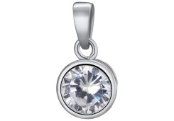 Серебряная подвеска с фианитом