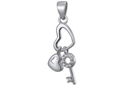Серебряная подвеска с фианитом