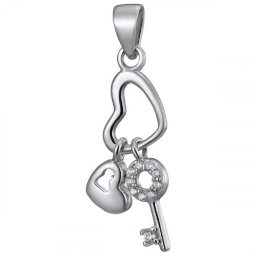 Серебряная подвеска с фианитом