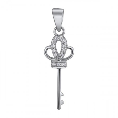 Серебряная подвеска с фианитом
