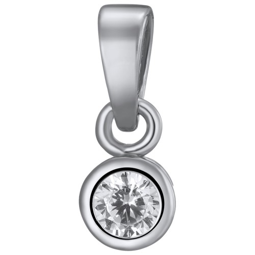 Серебряная подвеска с фианитом