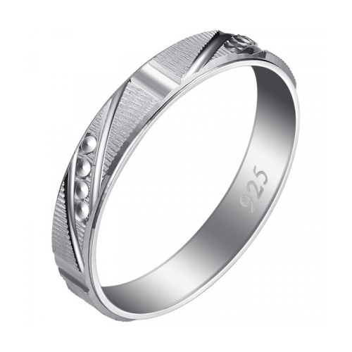 Серебряное обручальное кольцо 