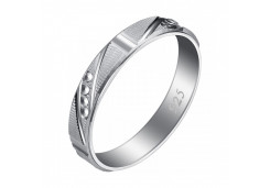 Серебряное обручальное кольцо 
