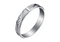 Серебряное обручальное кольцо 