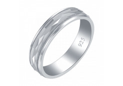 Серебряное обручальное кольцо 