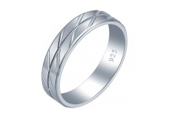 Серебряное обручальное кольцо 