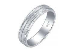 Серебряное обручальное кольцо 