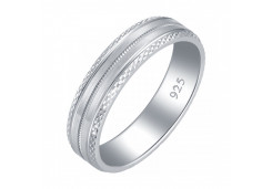 Серебряное обручальное кольцо 