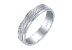 Серебряное обручальное кольцо 
