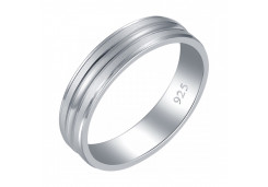 Серебряное обручальное кольцо 